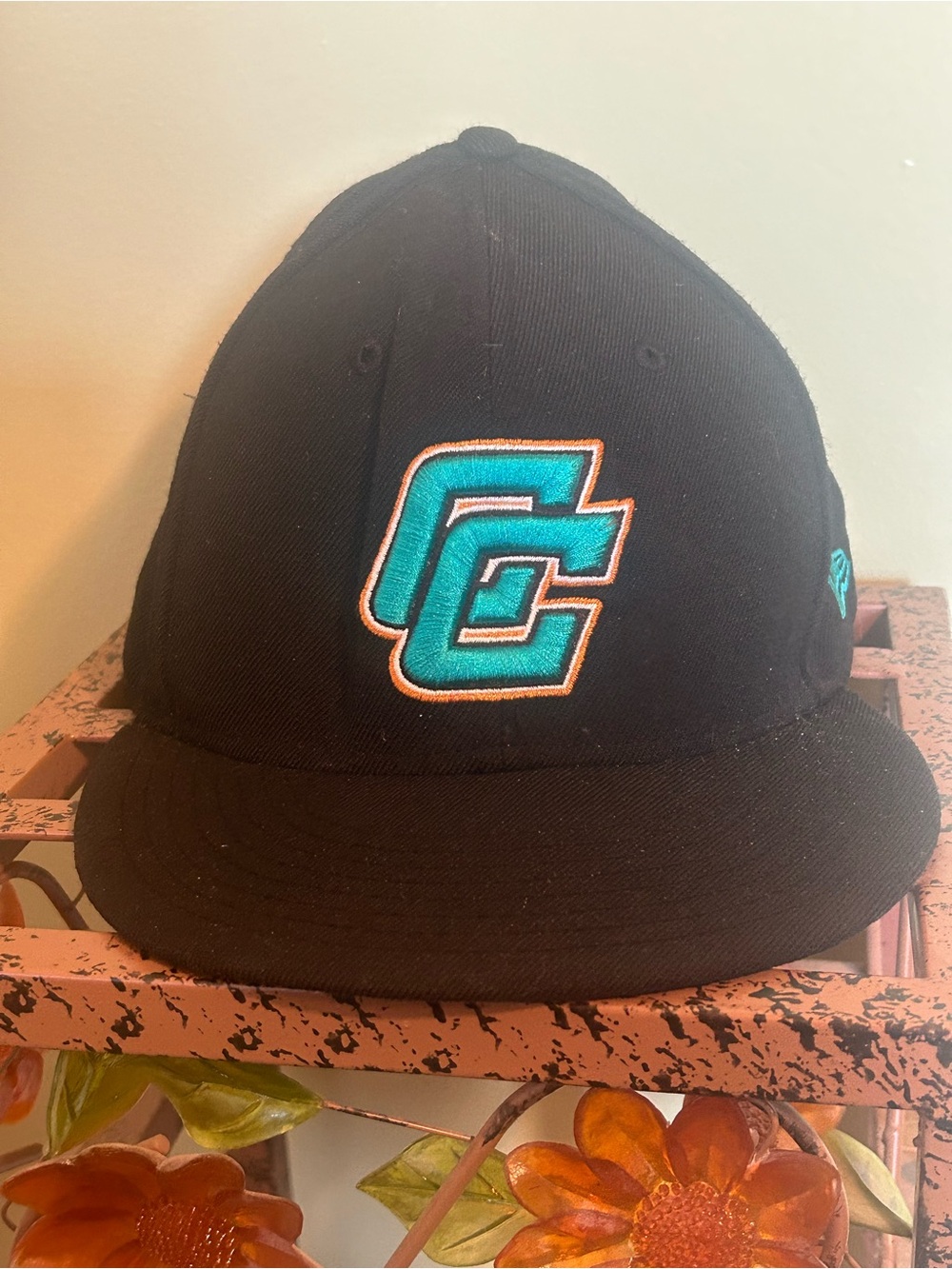 New Era 59FIFTY Coastal Carolina Chanticleers Fitted Hat Size 7 3/8 Black Teal